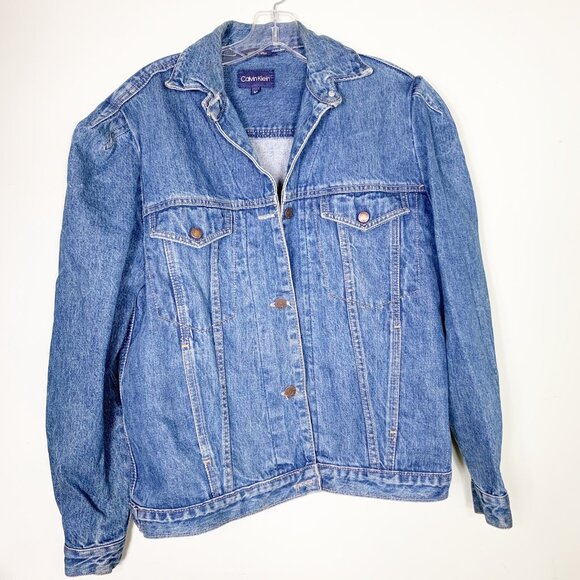Calvin Klein Denim Jean Jacket Size MedIum 1980s 1990s - Picture 2 of 12